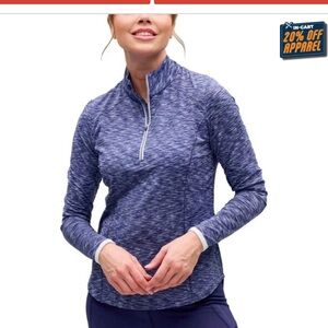 Zero Restriction Womens Shae Zip Mock Golf Pullover XS